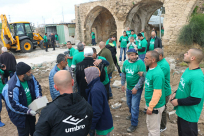 صور وفيديو لأعمال الترميم والصيانة ضمن معسكر "يافا أقوى من هدكم" من مقبرة طاسو